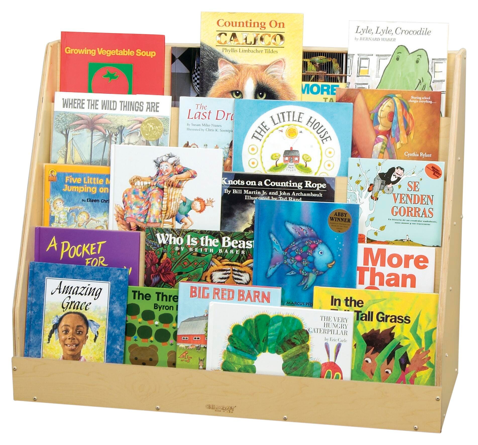 Childcraft Book Stand and Magnetic Dry-Erase Panel, 5 Shelves